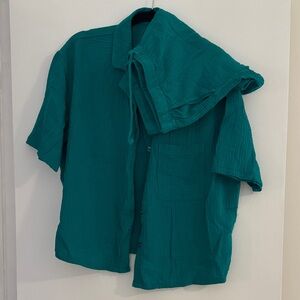 Green Cotton Too and Shorts